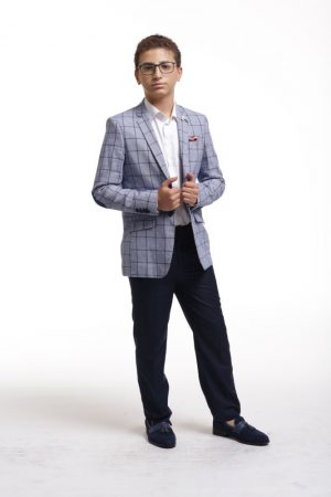 Elie Balleh Boy's Checked Blazer: Timeless Style