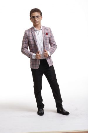 Boy's Plaid Blazers Sports Coat Jacket by Elie Balleh