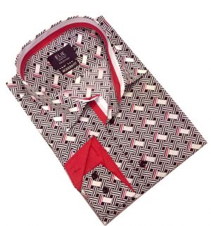Boys Slim Fit Print Button-Down Shirt by Elie Balleh