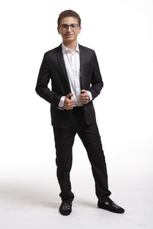 Elie Balleh Boy's Diamond Dots Blazer: Unique Style