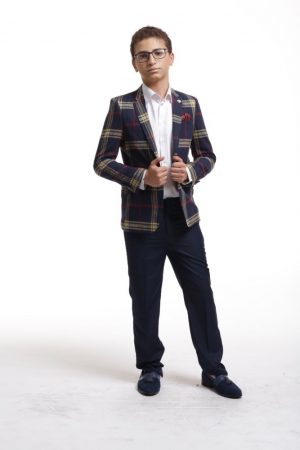Classic Plaid Blazer for Boys - Elie Balleh