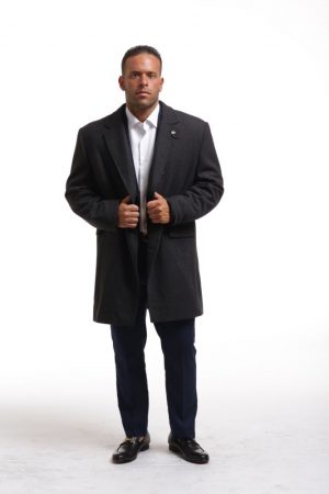 Elie Balleh Men's Classic Formal Coat - Black