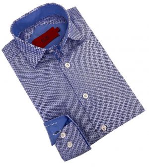 Elie Balleh Blue Tonal Neat Shirt