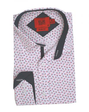 Classic Red Button-Down Shirt with Sleek Design