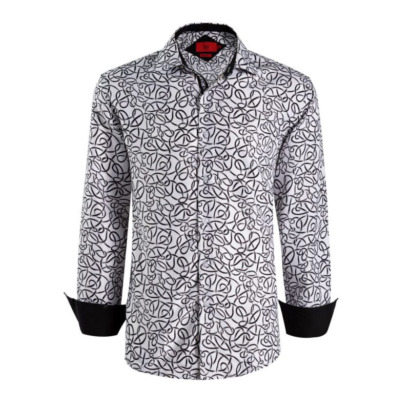 Stylish Slim Fit Swirl Print Shirt