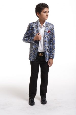 Elie Balleh Boy's Snakeskin Blazers Sports Coat Jacket