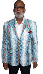 Womens Snakeskin Blazer Jacket