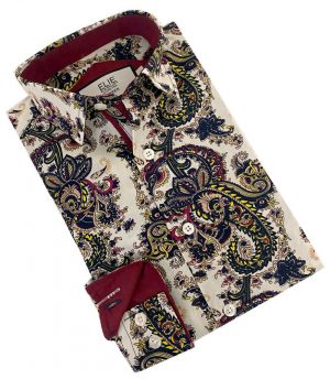 Elie Balleh Boy's Navy Paisley Shirt