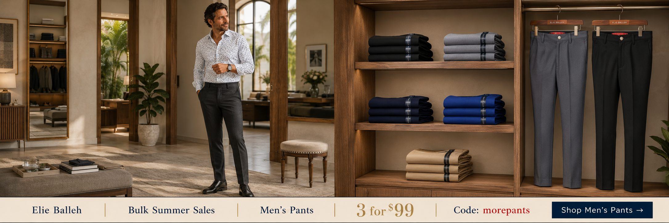 3 MENS PANTS FOR $99