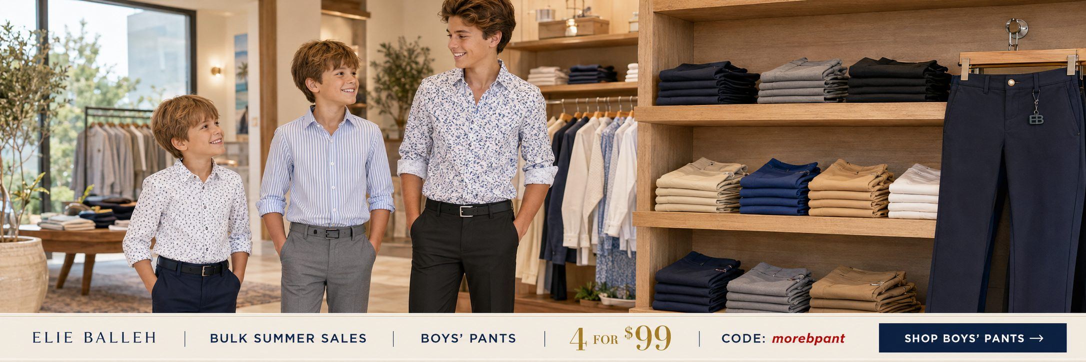 4 BOYS PANTS FOR $99